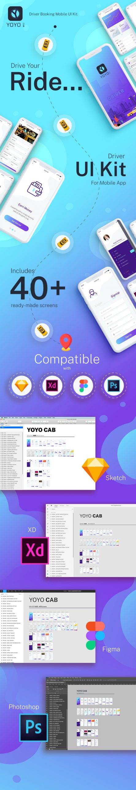 YOYO-CAB Mobile UI kit