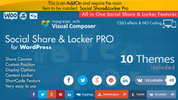 Social Share top Bar AddOn - WordPress - 5