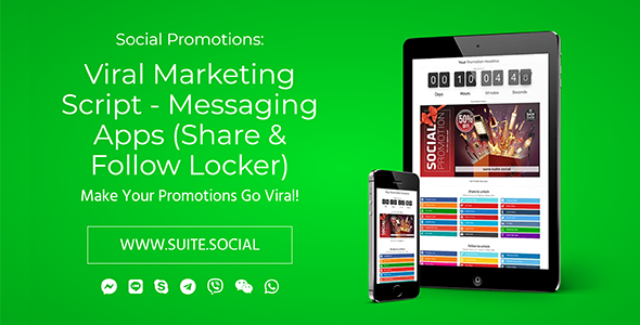 Viral Marketing Promotion Script - WhatsApp & Messaging Apps (Share & Follow Locker)