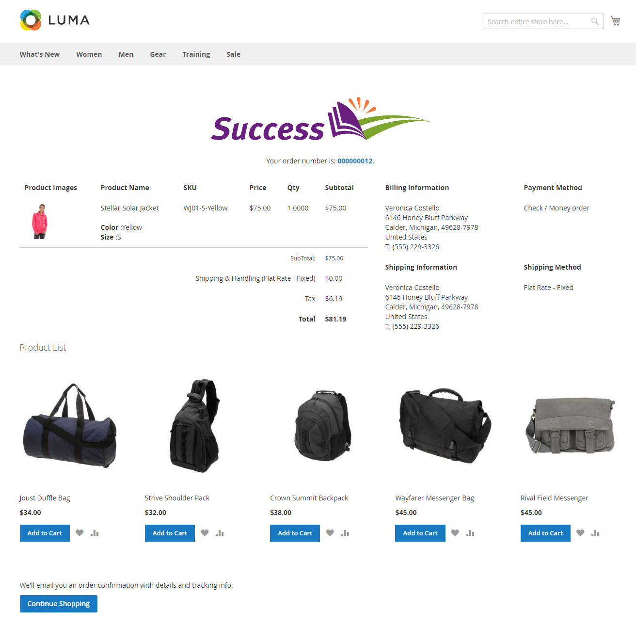 category page