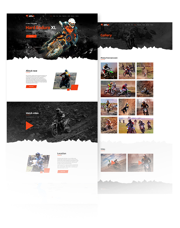 Enduro - Extreme Motorcycle Race Event Website Muse Template - 2