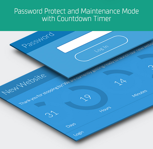 Password Protect and Maintenance Mode with Countdown Timer