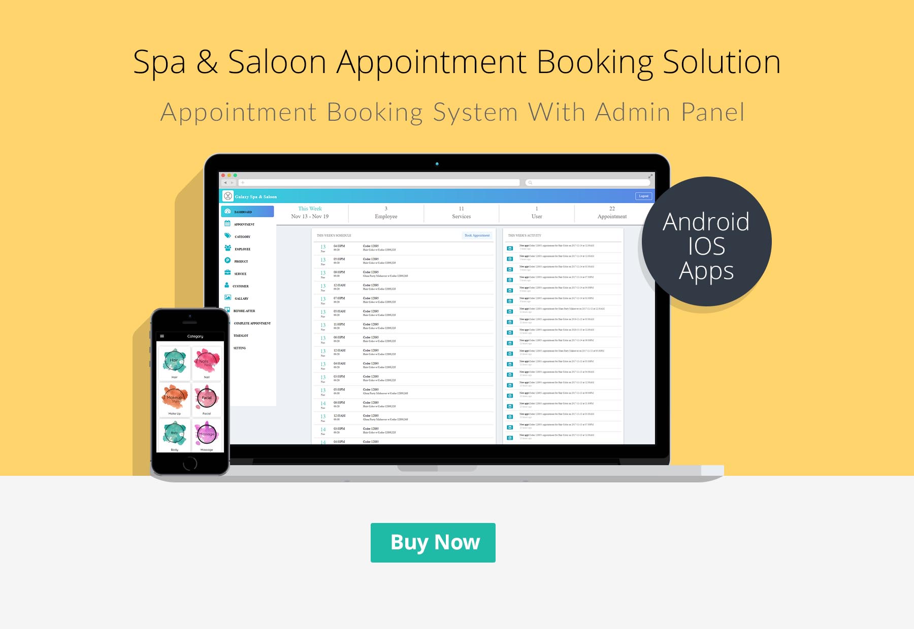 Salon Booking system with admin panel