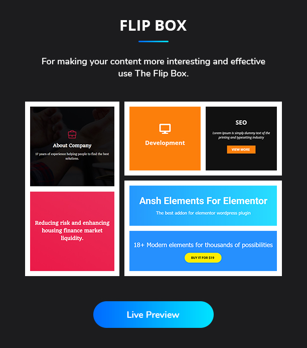 Flip Box Ansh Elements