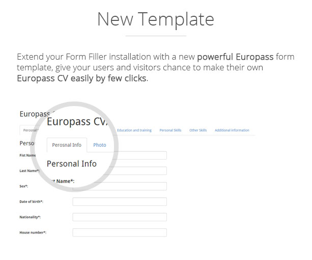 New template Europass