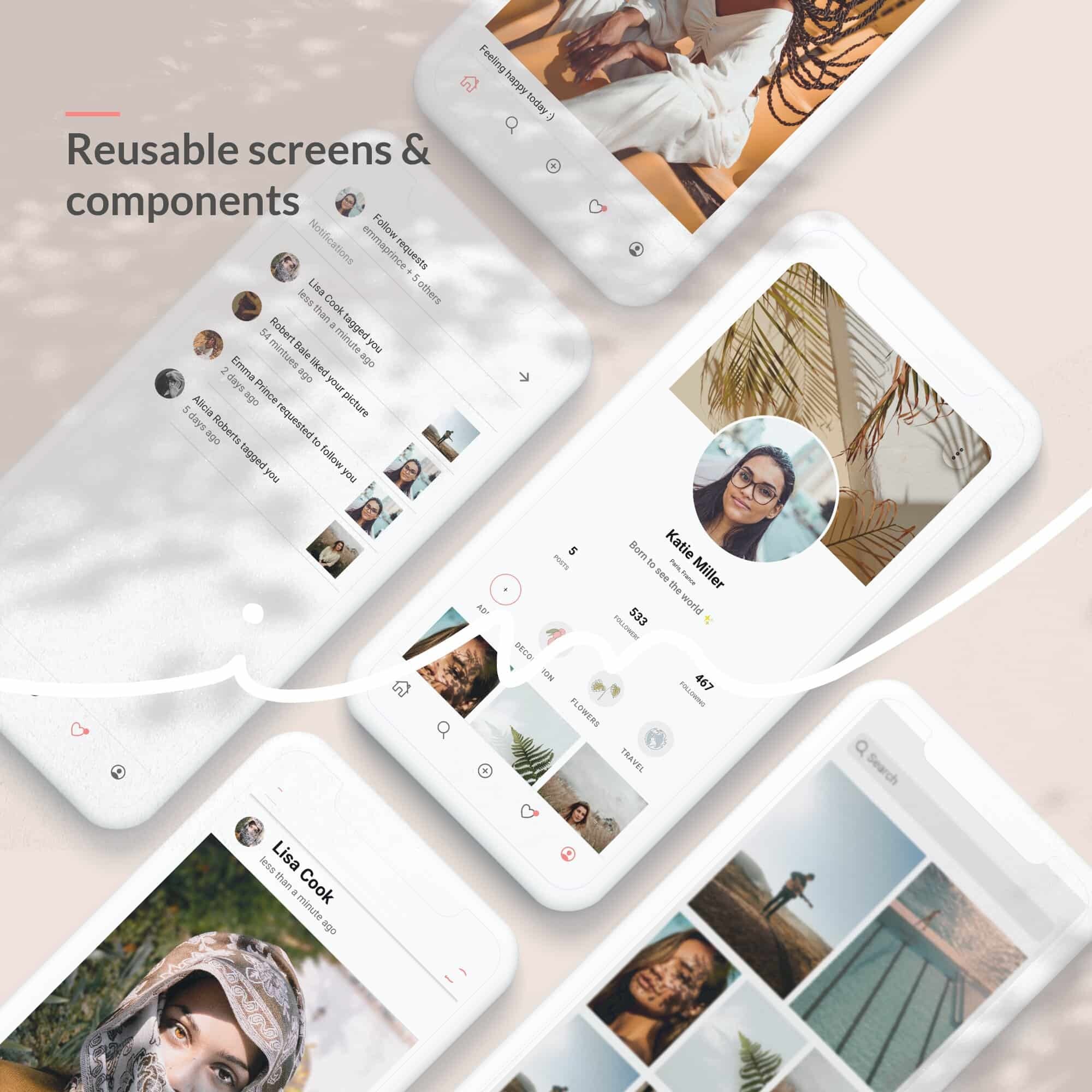 InstaMe - iOS & Android Social Platform Theme - 4