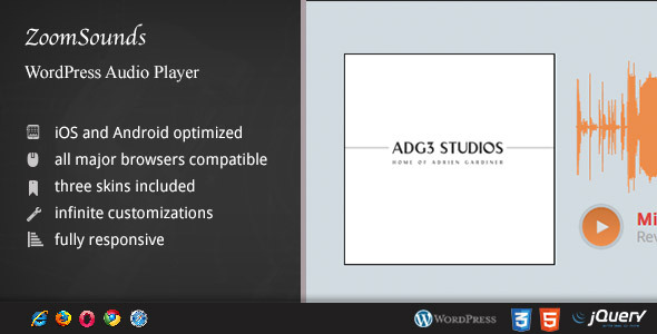 ZoomSounds - Neat HTML5 Audio Player with Waveform and Playlist - 1