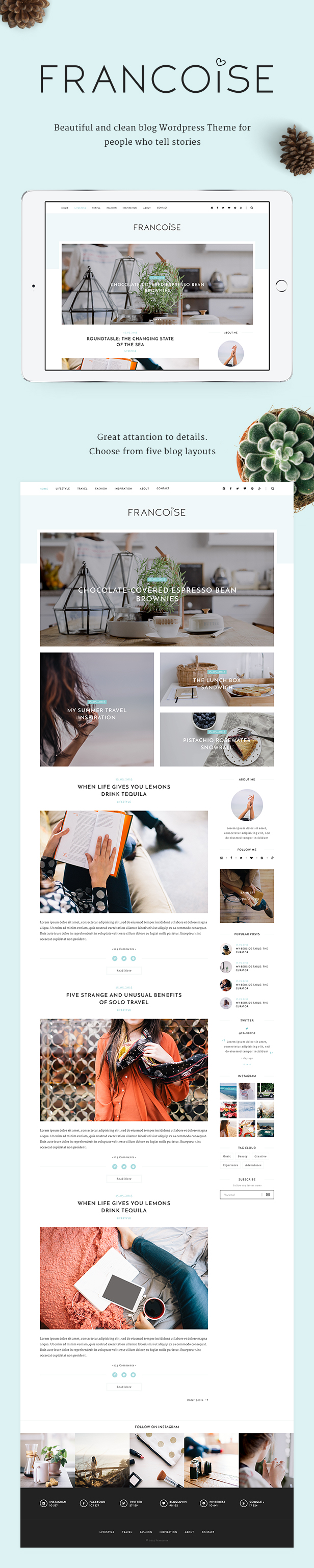 Francoise - Personal WordPress Blog Theme - 1