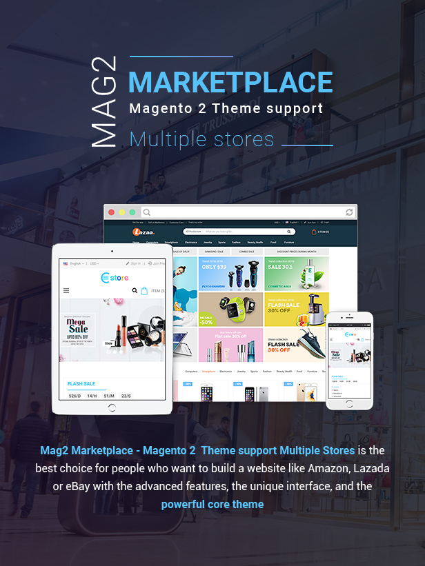 Mag2 Marketplace - Magento 2 Theme Support Multiple Stores - 2