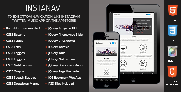 Instanav | Bottom Navigation for Mobiles & Tablets - 8