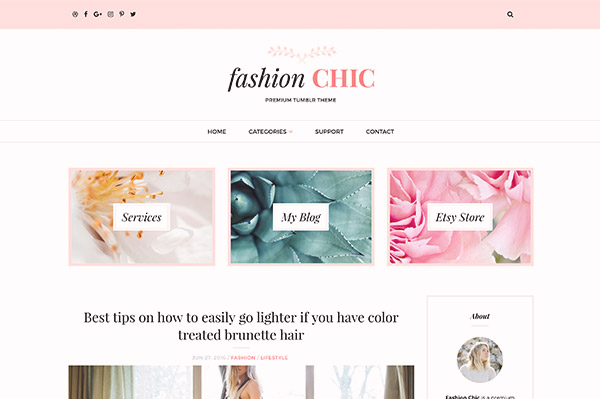 Fashion Chic Tumblr Theme - 1