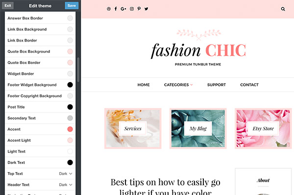 Fashion Chic Tumblr Theme - 8