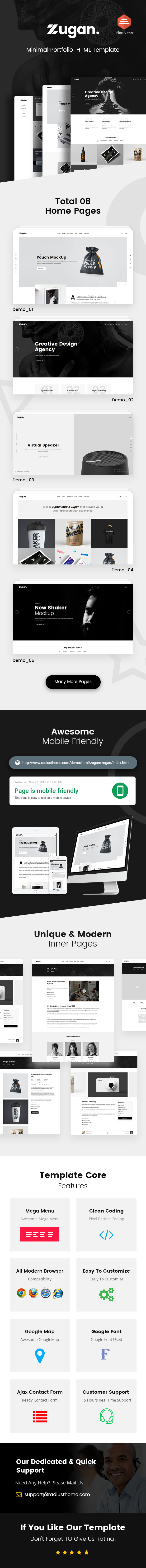 Zugan Html5 template