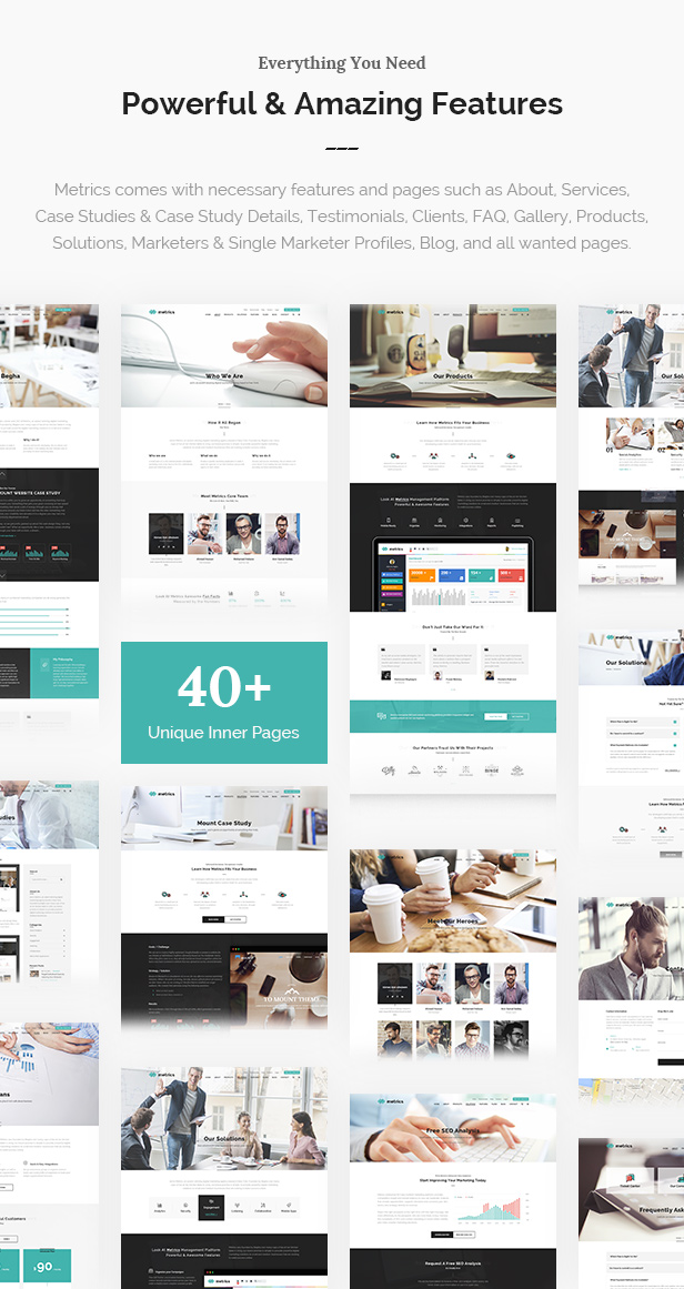 Metrics - SEO, Digital Marketing, Social Media WordPress Theme - 8