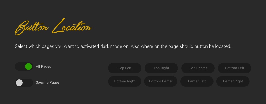Dark Mode | Button Location