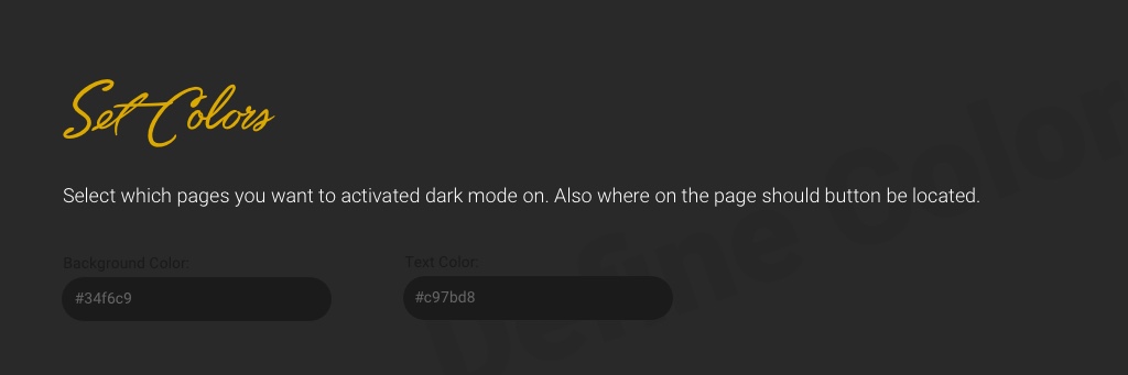 Dark Mode | Define Colors