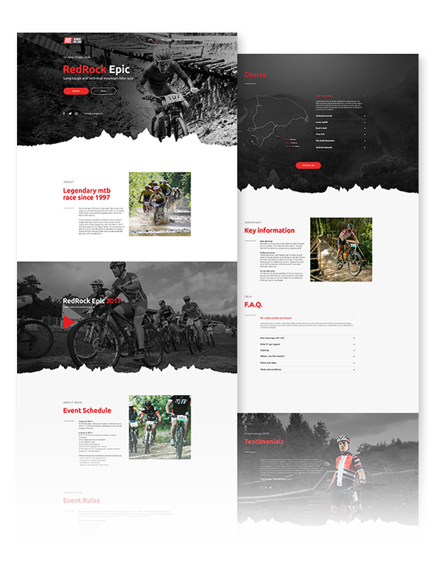 MTB Race - Mountain Bike Racing / Marathon / Cycling Event Website Muse Template - 2