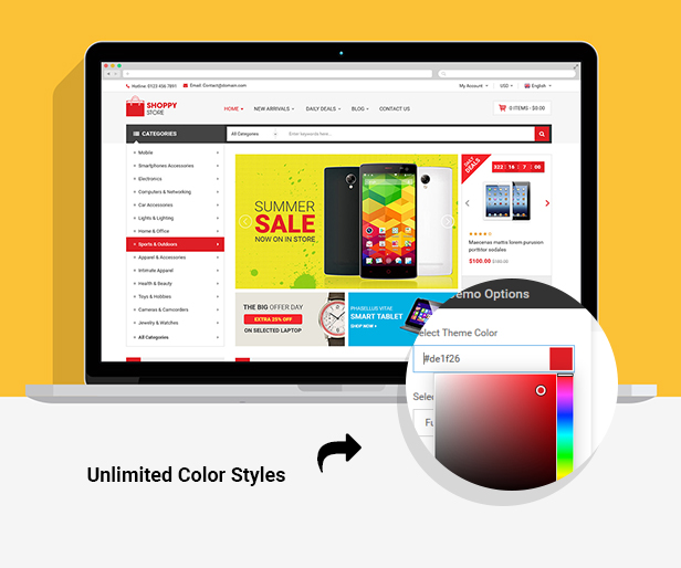 Shoppy Store - Responsive Prestashop Theme - Unilimted Colors