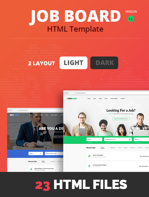 Dexjobs Job Board HTML Template - 2