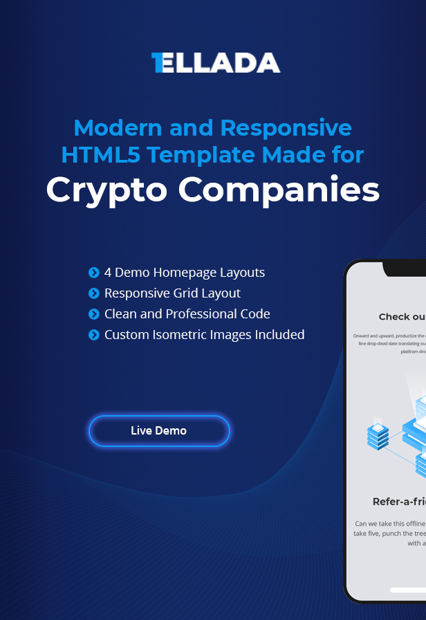CryptoOne — Cryptocurrency ICO Landing Page HTML Template - 1