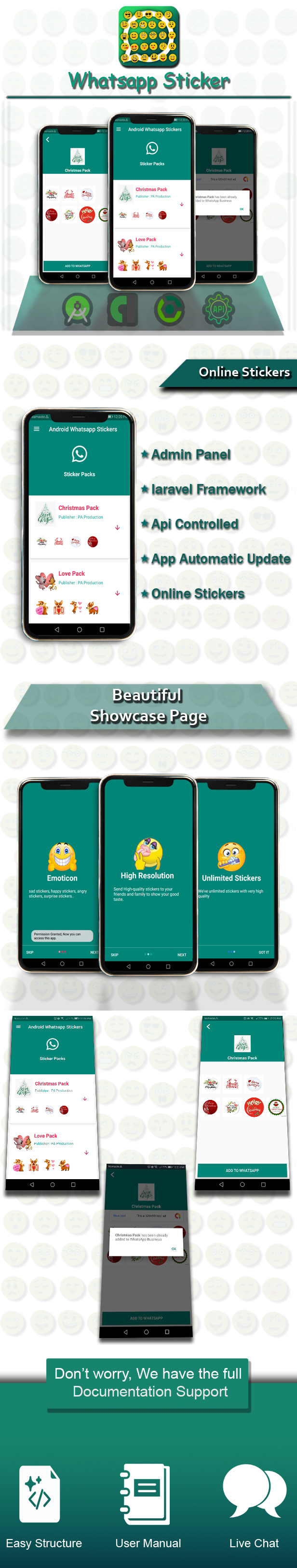 Online Stickers for Whatsapp - Admin Panel | Beautiful UI | Material Design | Admob Ads - 4