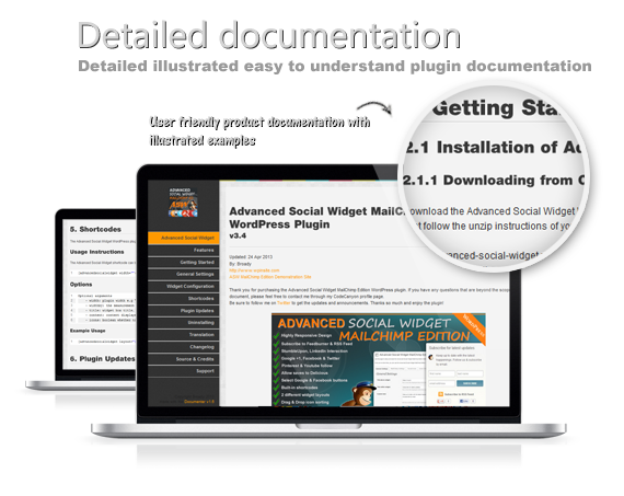 Detailed illustrated easy to understand plugin documentation