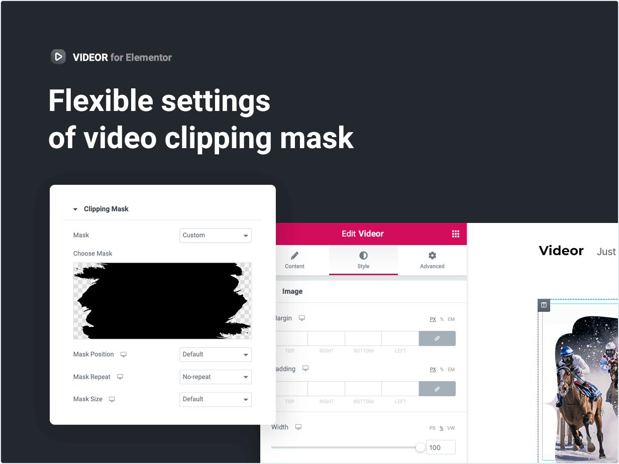 Flexible settings of video clipping minquire of