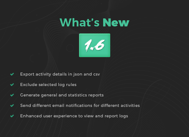whats new in User Activity Log Pro version 1.4