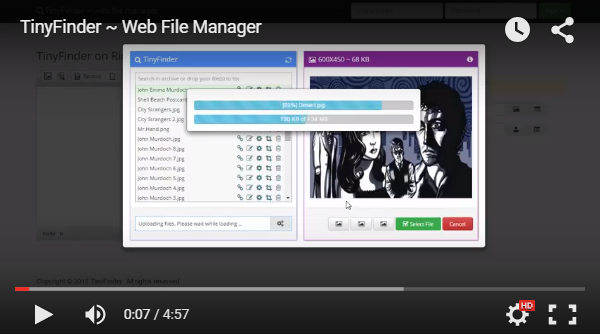 TinyFinder Web File Manager, File Browser for CKEditor - 1