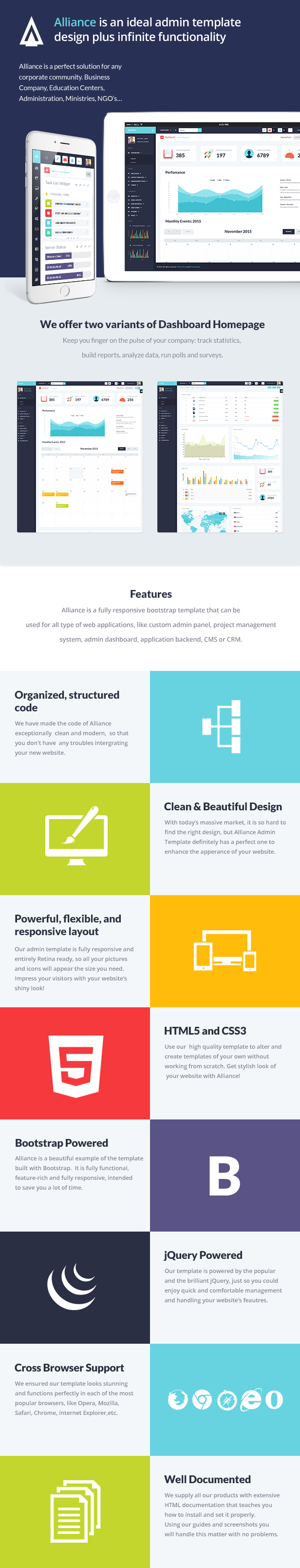 Alliance - Responsive Bootstrap Admin Template - 1