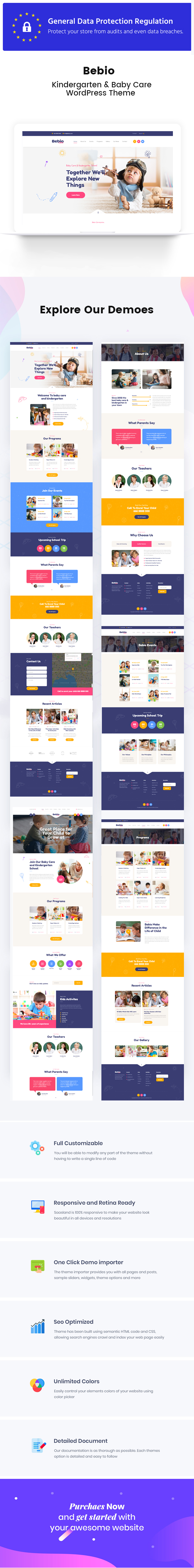 Bebio - Kindergarten & Baby Care WordPress Theme - 2
