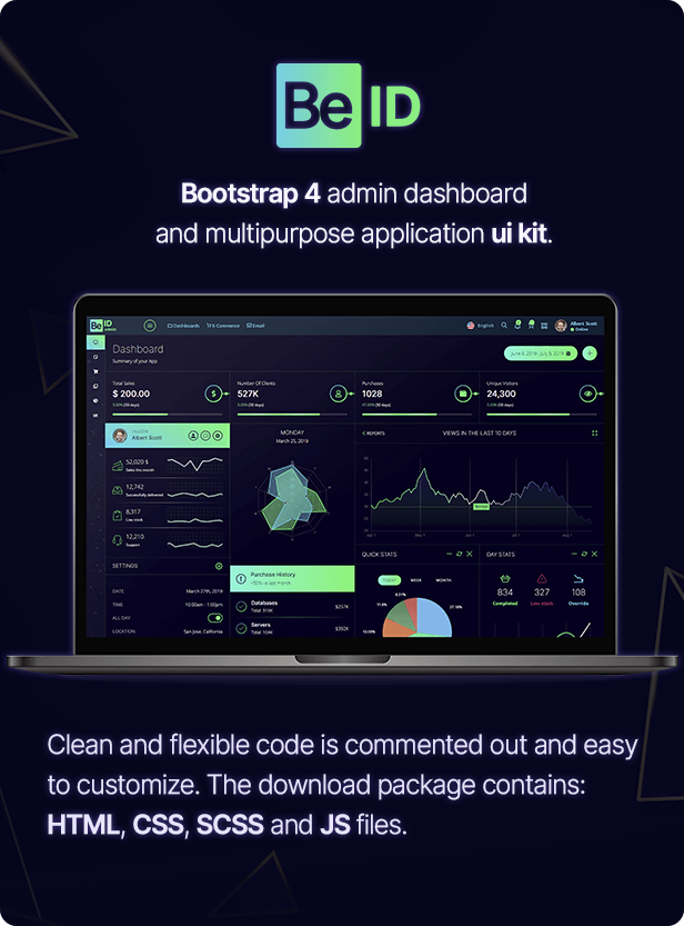 Beid - Bootstrap 4 Admin Dashboard Template - 2