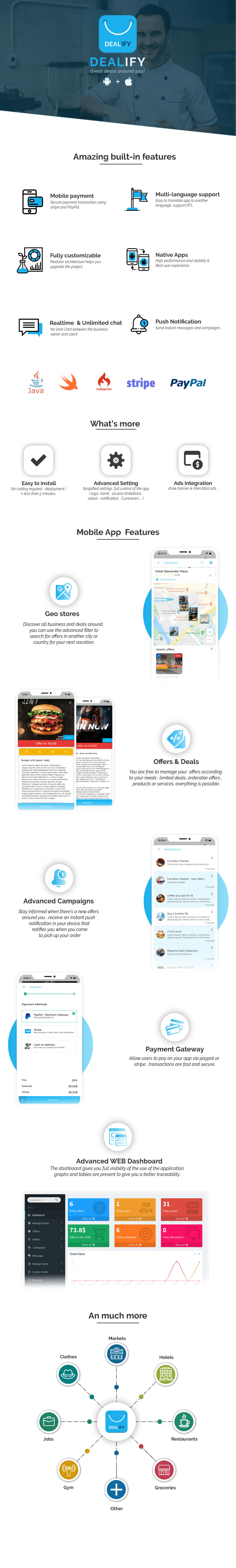 Dealify iOS + Android - Stores, Offers, Deals & Advanced Order System - 1