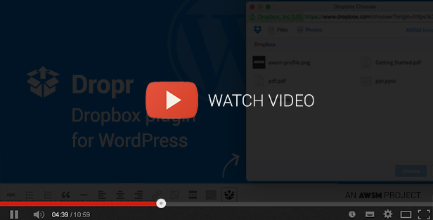 Dropr - Dropbox Plugin for WordPress - 4