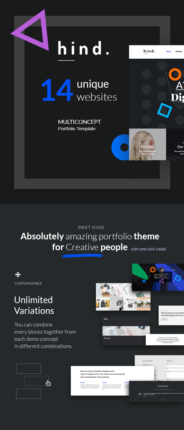 Hind - Multi-Concept Portfolio HTML Template - 2