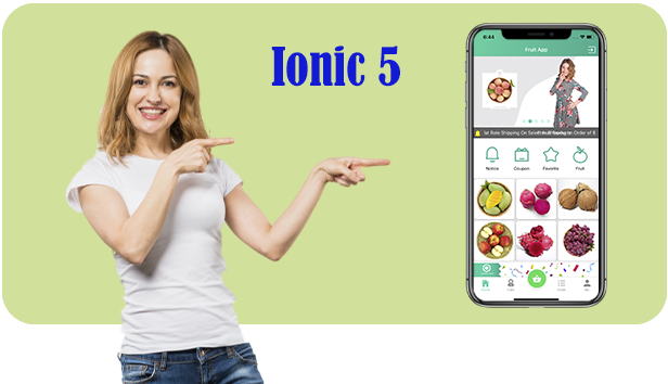 Ionic5 Fruits Commerce Shop App With Admin Backend