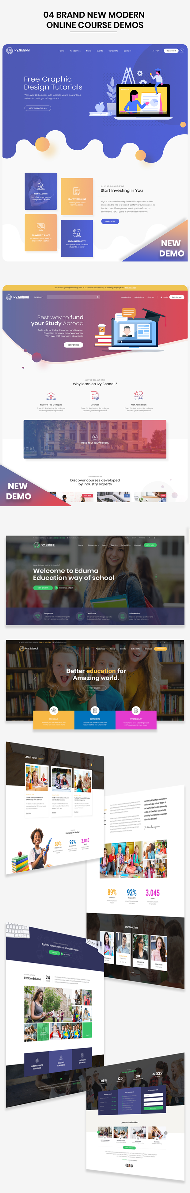 Ivy School | Education & School PSD Template - 9