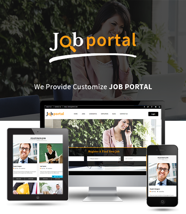 Job Portal Script homepage 