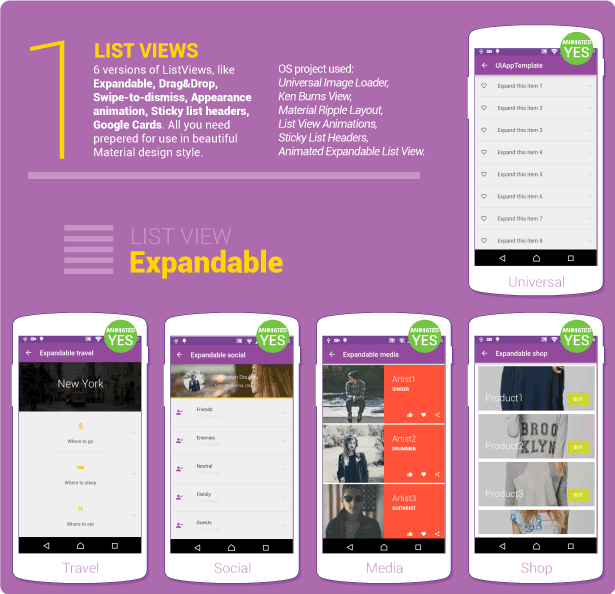 Material Design UI Android Template App - 9