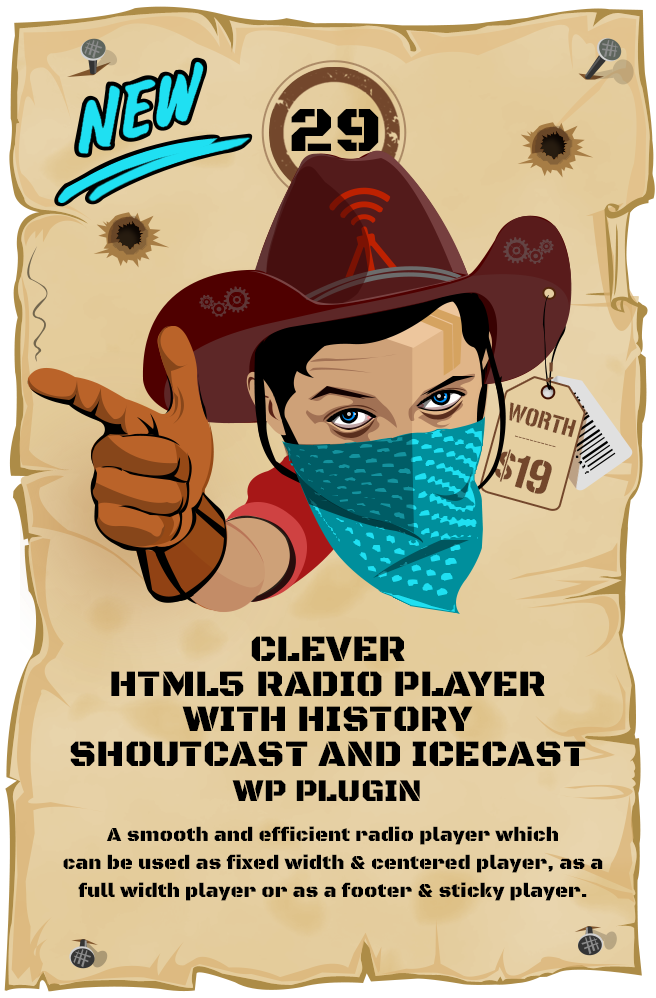 Clever Shoutcast Radio Player - WordPress Plugin