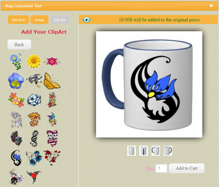 Mug Design and Custom Printing Module for OpenCart - 9