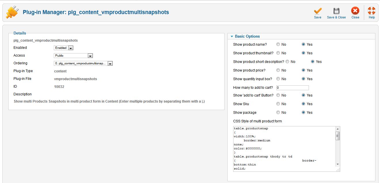 Multi Product Express Order Form Content Plugin - 1