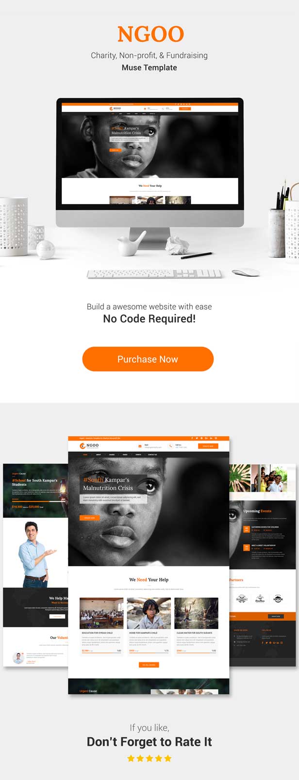 NGOO - Charity, Non-profit, and Fundraising Muse Template - 6