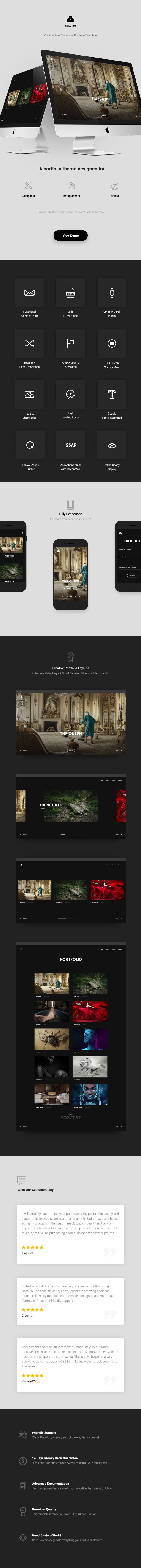 HTML showcase portfolio Satelite