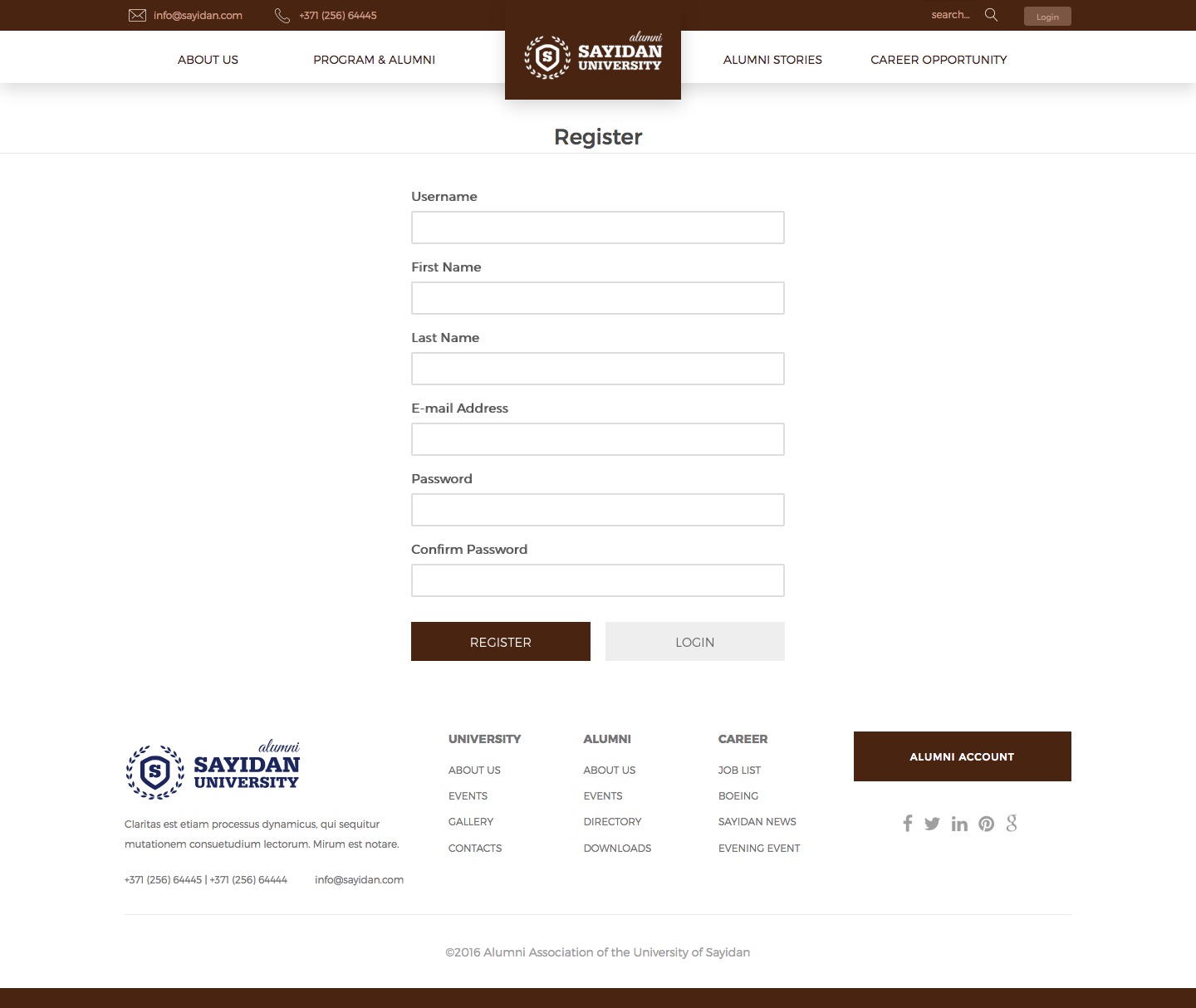 Live Student Registrations - University Alumni Education WordPress Theme