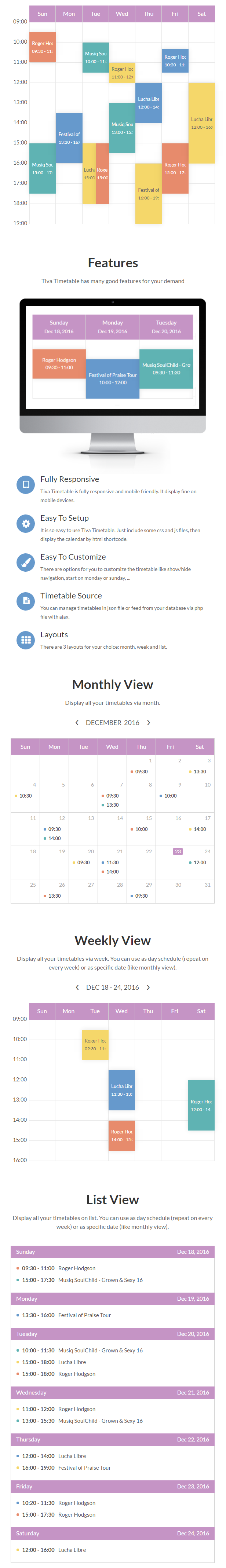 Tiva Timetable