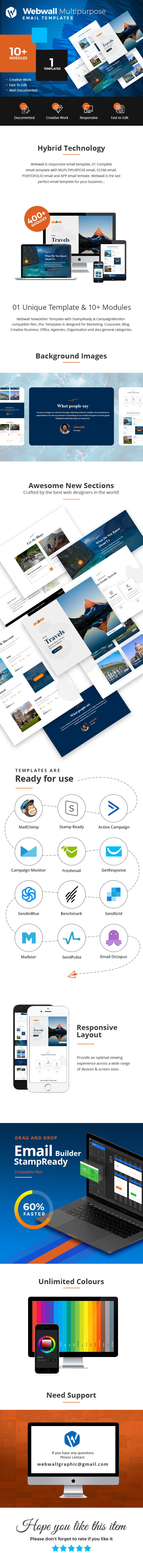 Webwall - Multipurpose Responsive Email Template + StampReady & CampaignMonitor compatible files V13 - 1