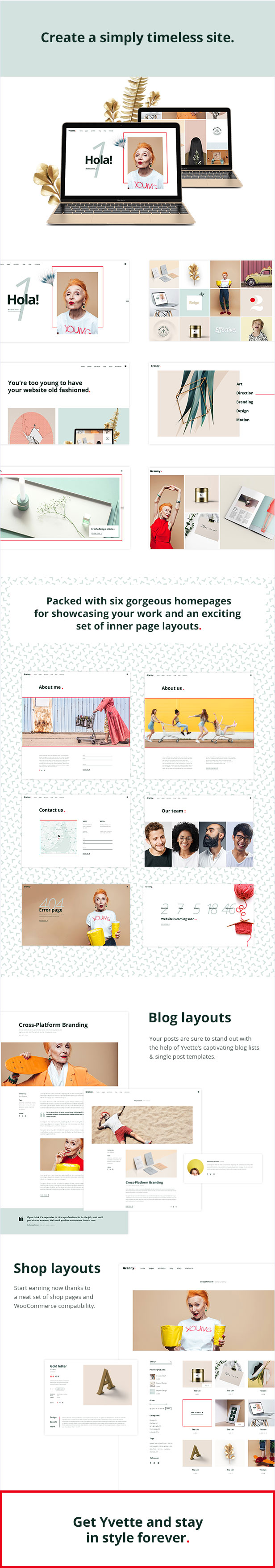 Yvette - Portfolio Theme for Creatives - 1