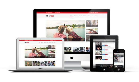 eTube - Video Blog / Magazine / Entertainment Ghost Theme (Bootstrap 4) - 2