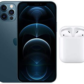 New Apple iPhone 12 Pro (512GB) - Pacific Blue with AirPods with Charging Case